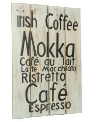 Tekstbord sloophout Irish Coffee